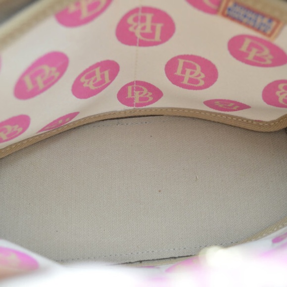 Dooney and Bourke White and Pink Small Tulip Tassel Tote Purse Bag EUC - Picture 5 of 8